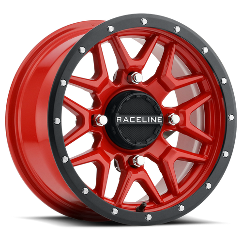 KRANK WHEEL 14X7 4/156 5+2 (+10MM) BLK/RED