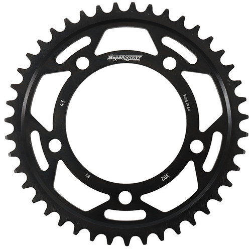 REAR EDGE SPROCKET STEEL 43T-530 BLK HON