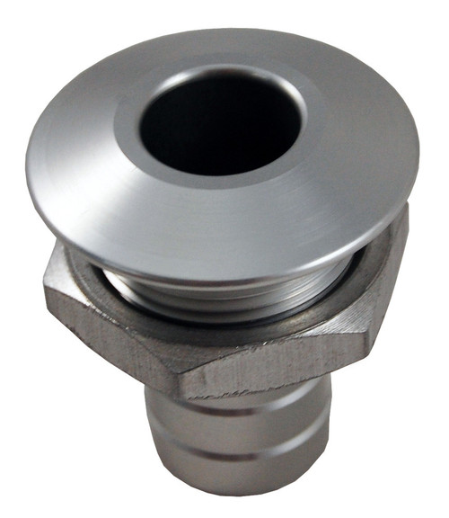BILLET THRU-HULL WATER FITTING BILGE PUMP OUTLET NATURAL