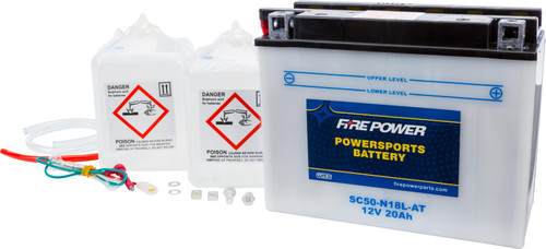 Battery W/acid Sc50-n18l-at 12v Heavy Duty