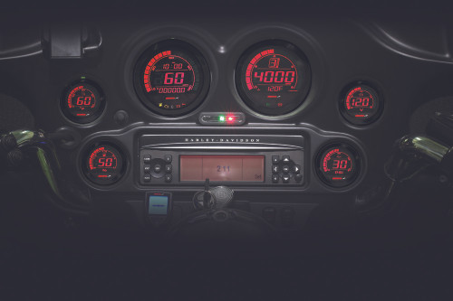 DIGITAL GAUGE CLUSTER BLACK BEZEL 04-13 FLHT AND FLTR