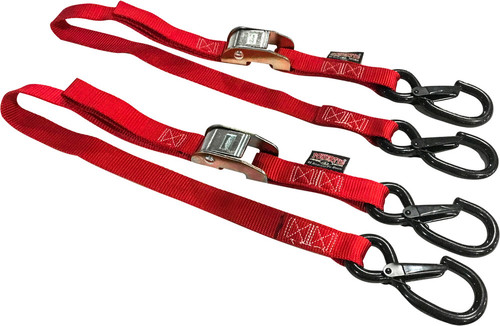 TIE-DOWN CAM SEC HOOK WATERCRA WATERCRAFT 1"X3' RED PAIR