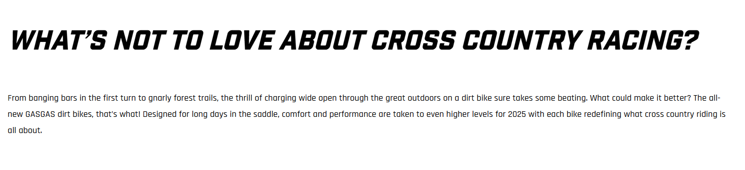GASGAS Cross‑Country Motorcycles – Go the Distance