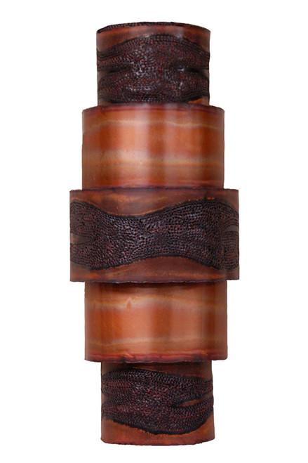 Unique Copper Ziggurat Wall Sconce Light | Contemporary