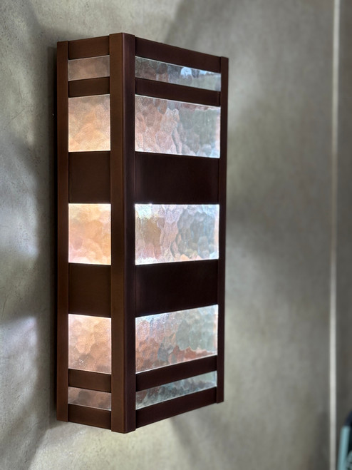 Shown here is the Antique Copper finish with water glass. 