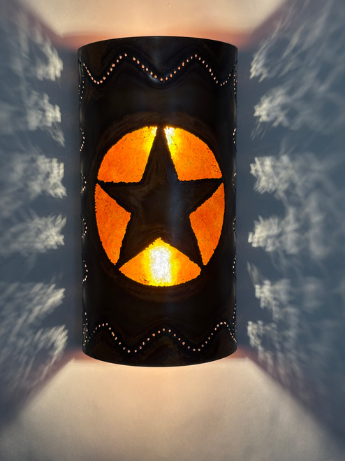 Texas Star Squiggle Sconce