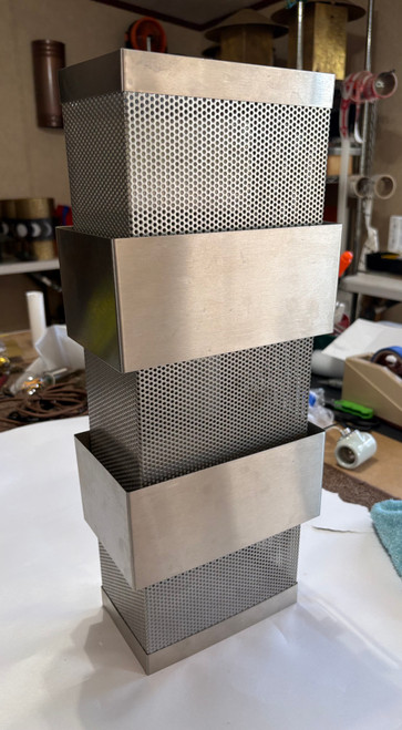 Stainless Steel Stacked Wall Sconce (Bargain bin priced!) 19" tall.