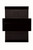 Black media room wall sconce shown in black with black perforated metal.