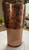 Rounded Hidden Sconce 9"W x 17.5"H x 5.5"W  Mottled Copper with Antique copper perf.