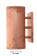 Full cylinder wall sconce in raw copper 5" wide, 12" tall