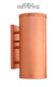 Raw Copper Cylindrical Wall Sconce 6" wide x 14" tall.  Our