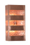 Slat Wall Sconce - in raw copper with water glass.  This finish will patina over time.  It is not sealed.  All other finishes are sealed.