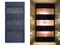 Slat Wall Sconce - Dark Antique Copper finish with Water Glass.  Day and Night View.