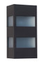 Slat Wall Sconce - Dark antique copper finish with frosted glass. XS and S options have 2 slats only.