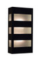 Slat Wall Sconce - Antique Copper finish with Frosted Glass lighted.