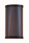 Simple copper cylinder shown with dark antique copper and bronze copper accent trim.  The trim is available in many styles for an additional charge of $20.00 per wall sconce.