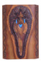 Native American shaman wall sconce with turquoise highlights and beads.