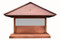 Pitched Roof Post Lantern Light - Medium antique copper with frosted glass.