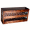 Slat Mailbox - Mottled Copper finish and water glass - Horizontal - coordinates with our popular "Slat" wall sconce.