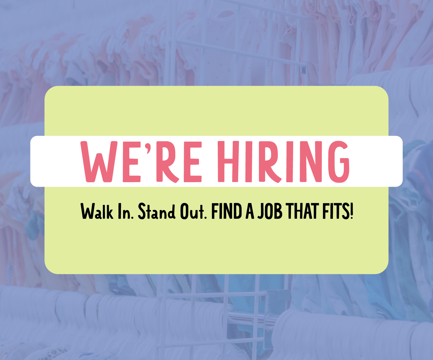 We're Hiring