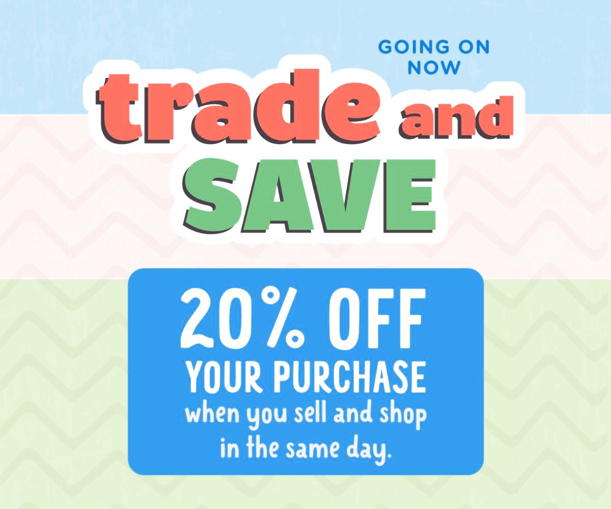 Shop and sell the same day to save 20% OFF your same day purchase!