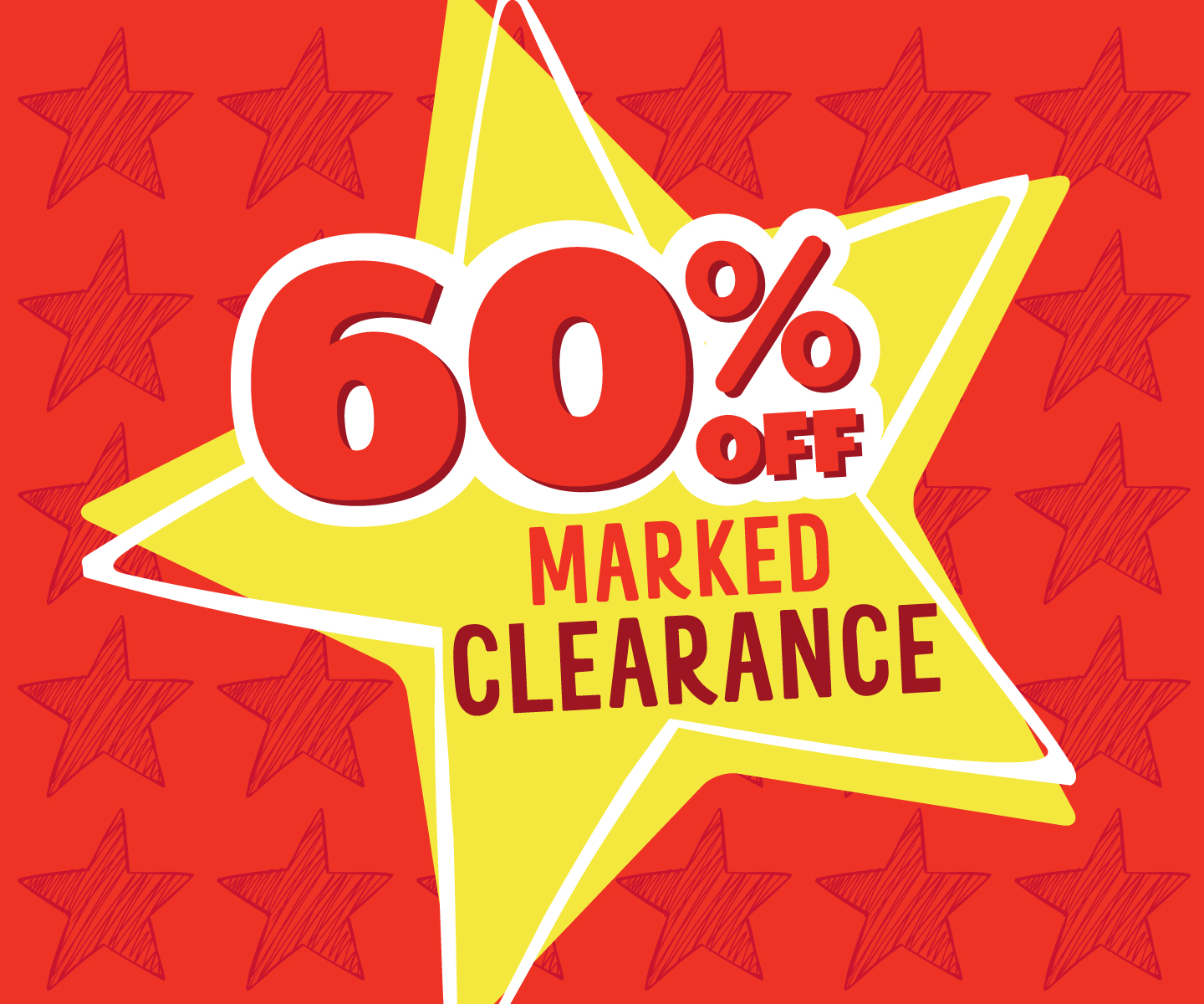 60% off clearance