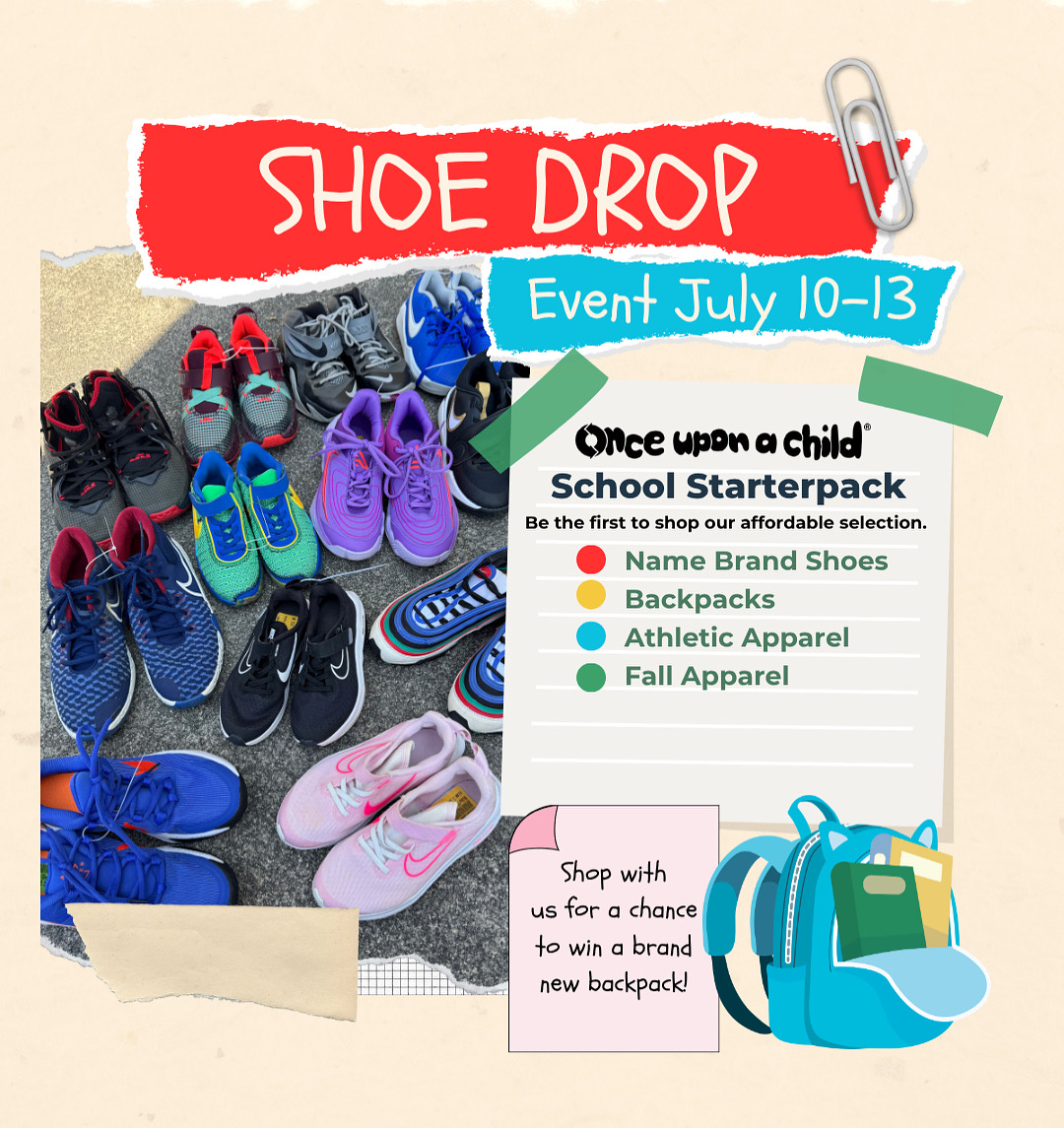 back to school shoe drop