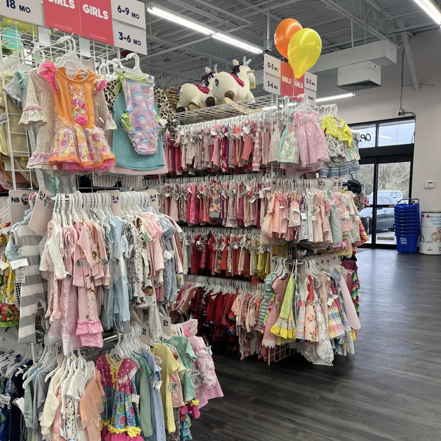 store display of dresses