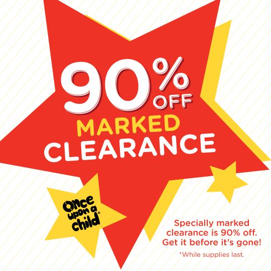 90 percent off clearance
