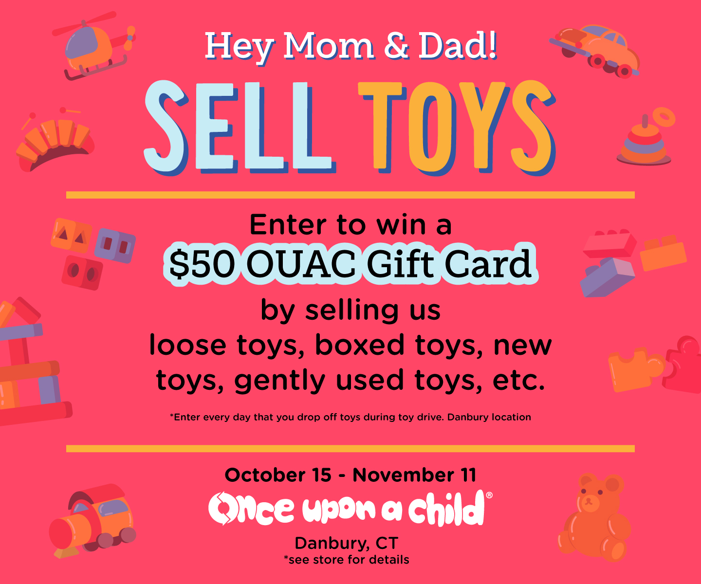 Sell Toys at our Buy Drive