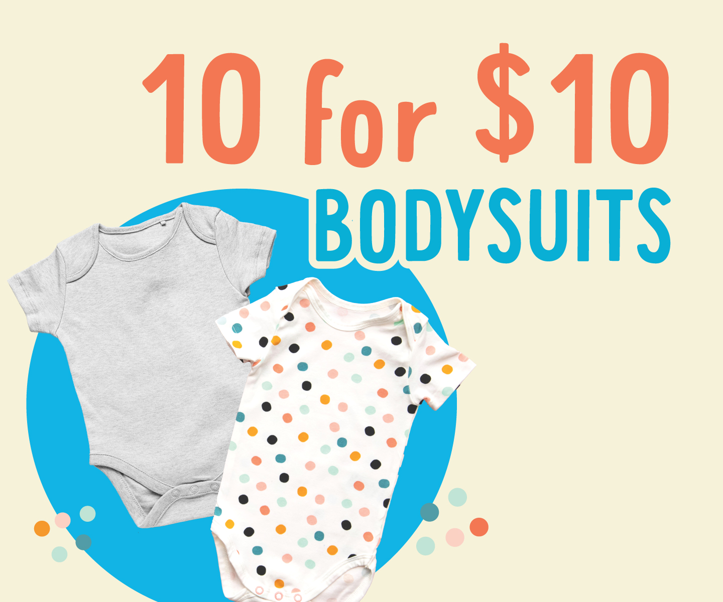 10 for $10 baby bodysuits