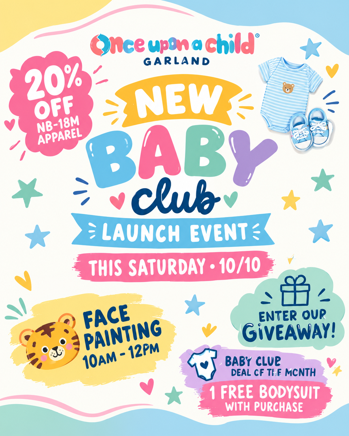NEW BABY CLUB KICKOFF — SATURDAY, OCTOBER 10!