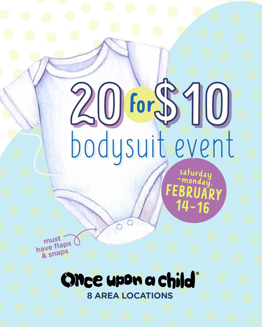 20-FOR-$10 Bodysuit Event 2/14-16