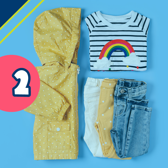 Items should be laid flat in a tote, basket, or kitchen size garbage bag.