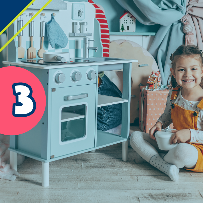 Toys and Equipment should be cleaned and assembled, with all parts included.