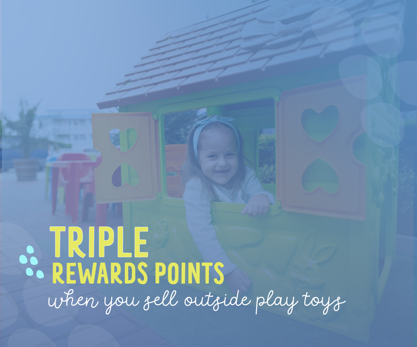 Triple Reward Points when you sell Outdoor Toys
