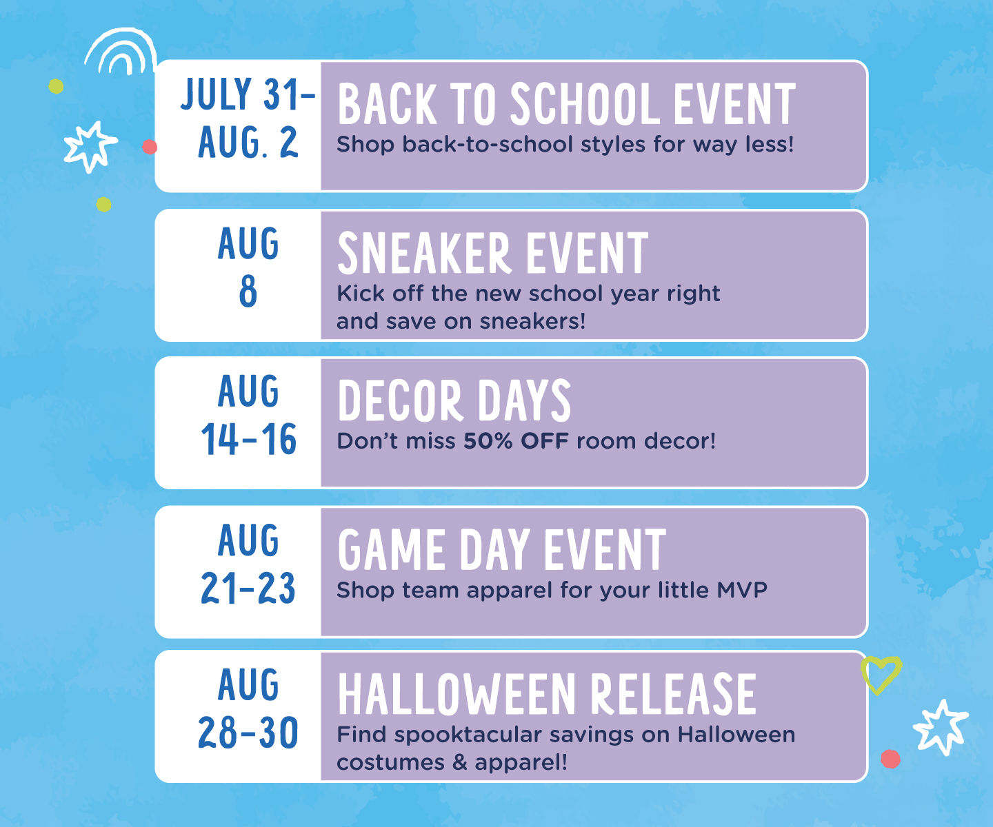 Don't Miss This Month's Events!