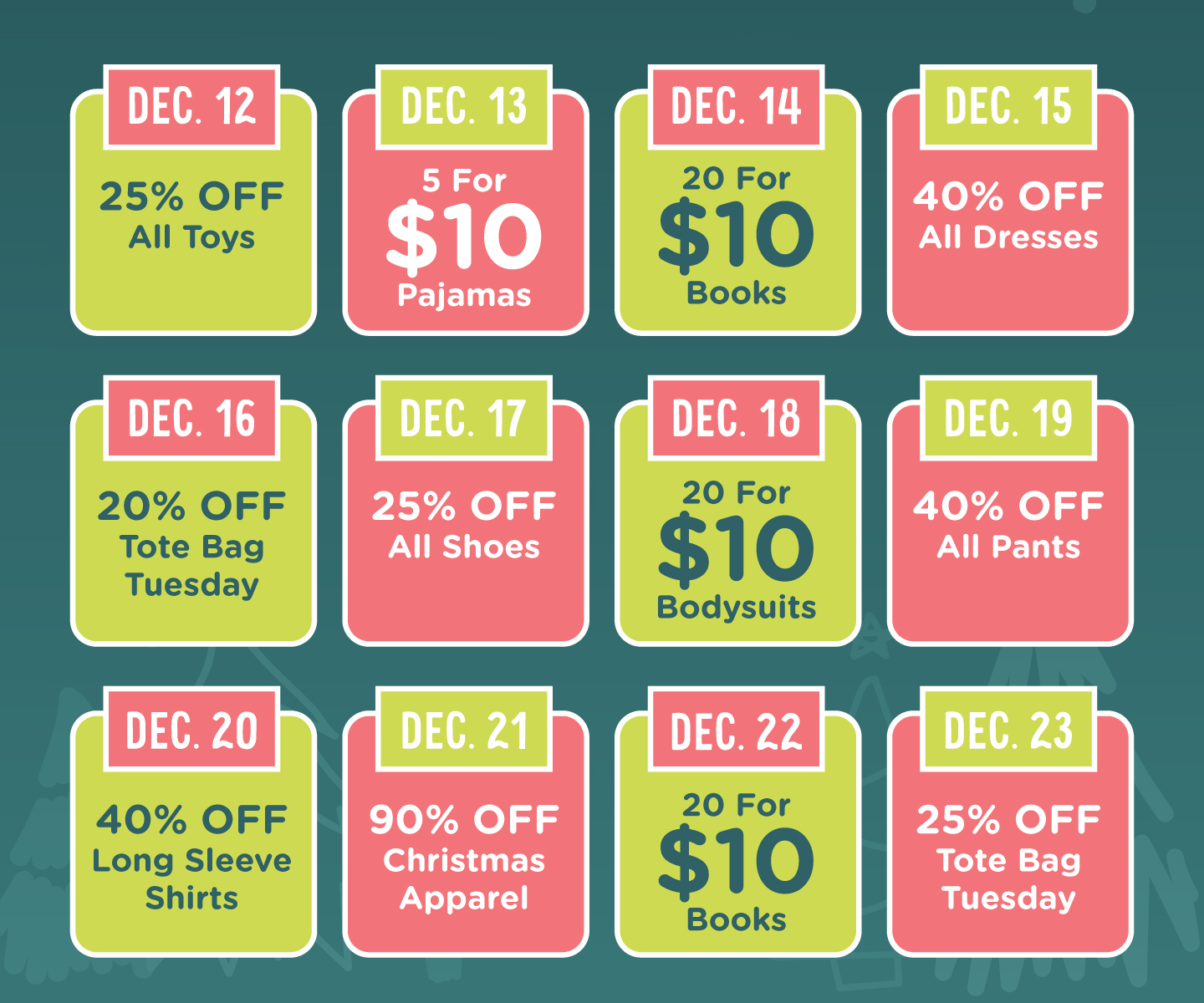 12 Days of Christmas Going On Now