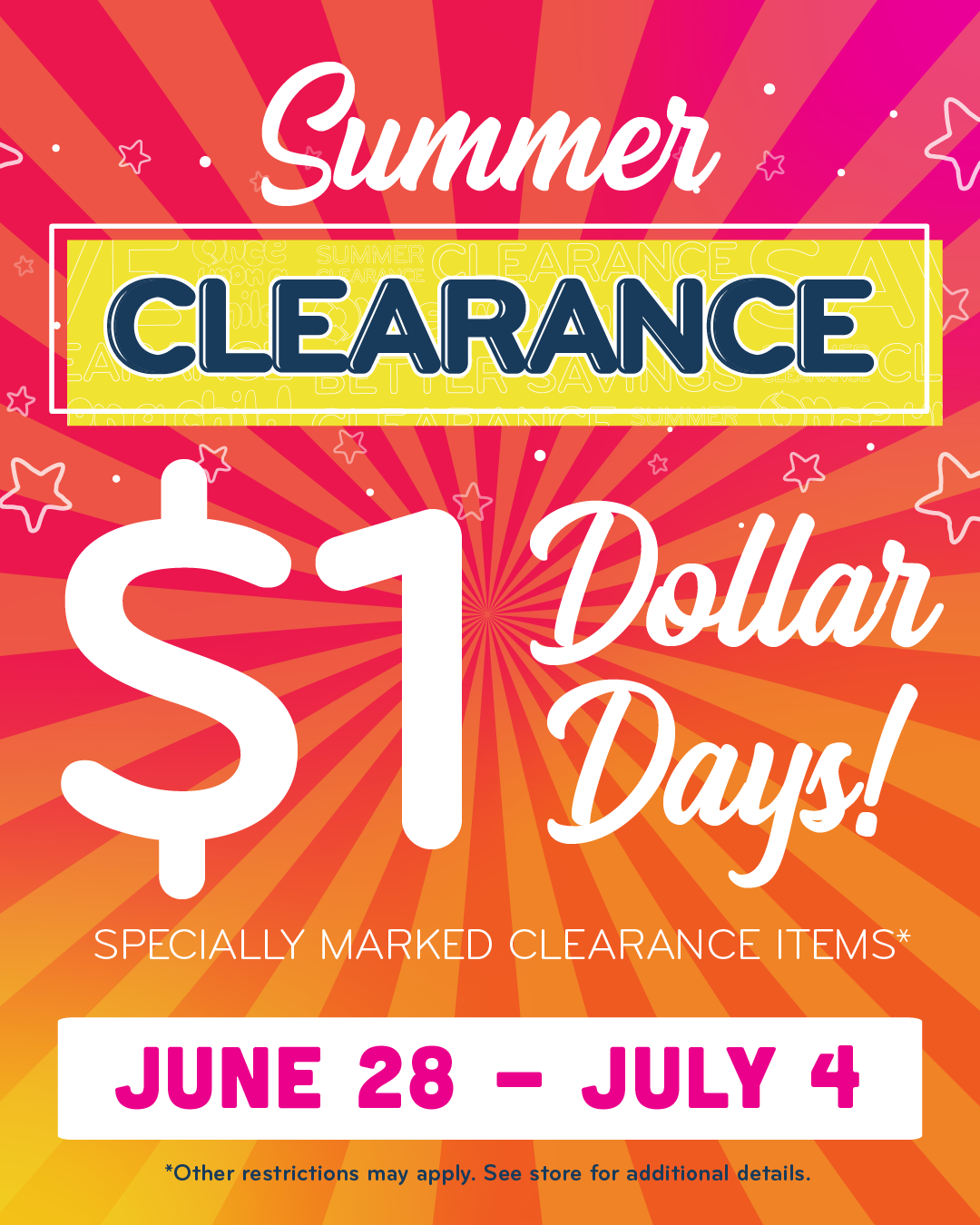 Dollar Days Clearance