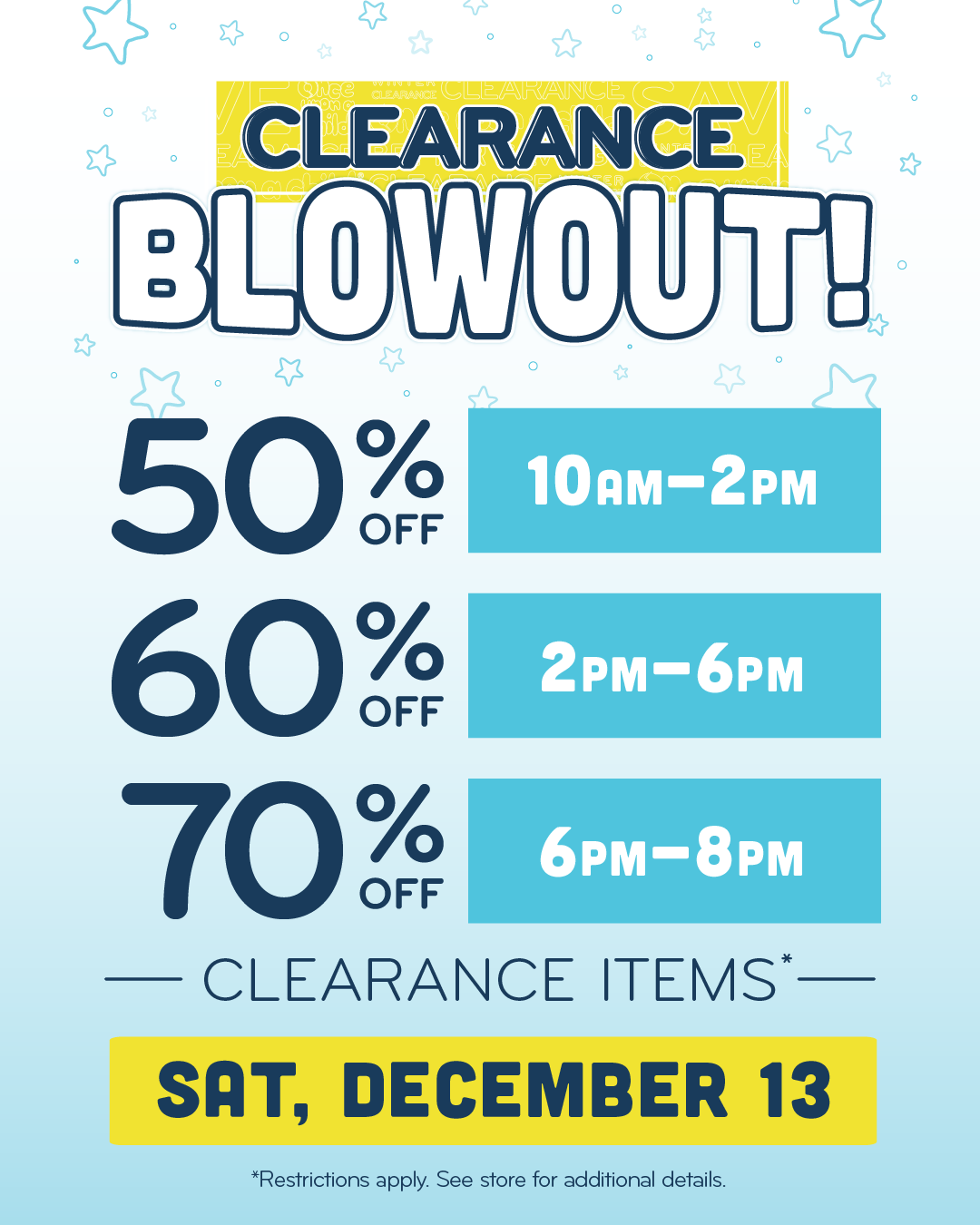 Clearance Blowout Event
