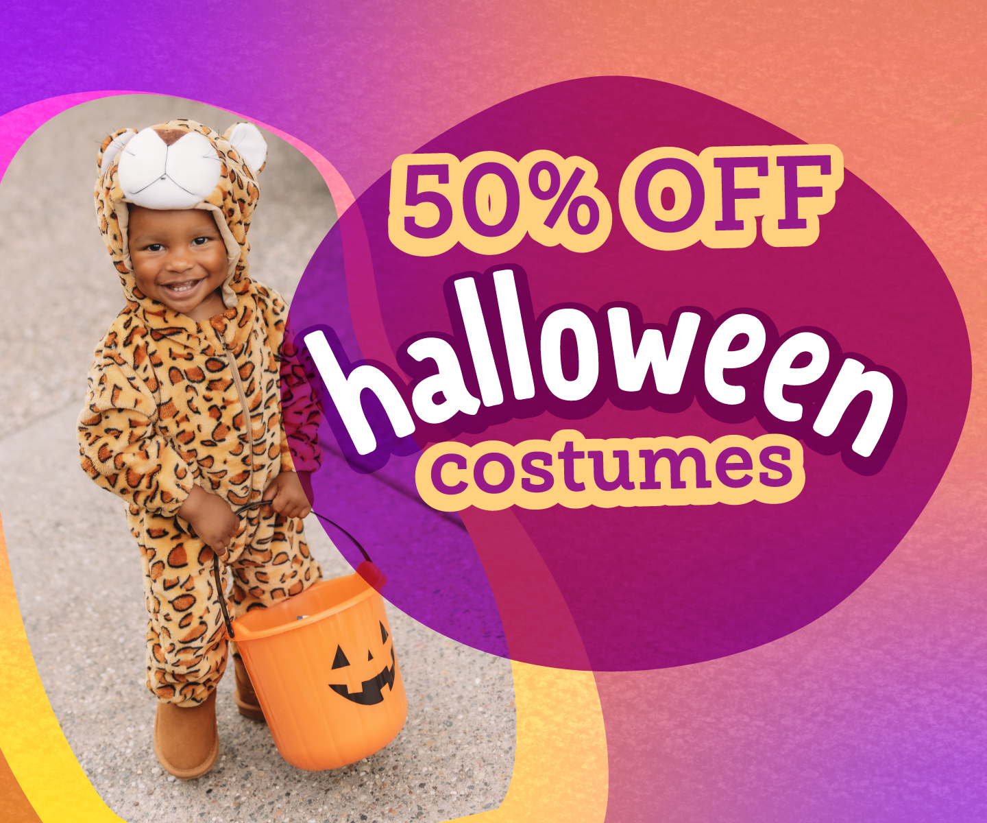 All month long Halloween Costumes and Apparel are 50% OFF!