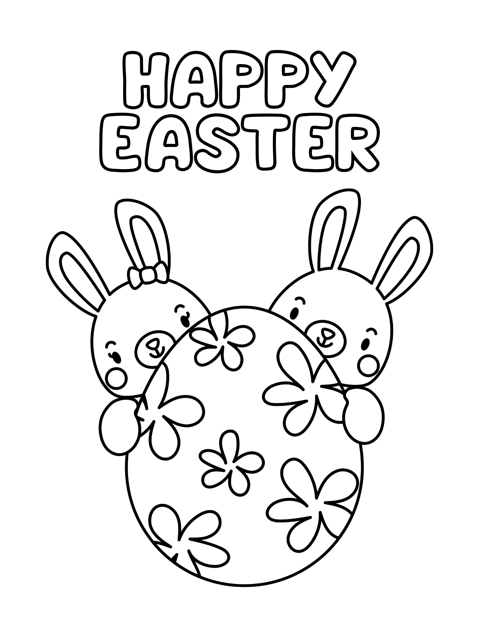 Easter colouring image.