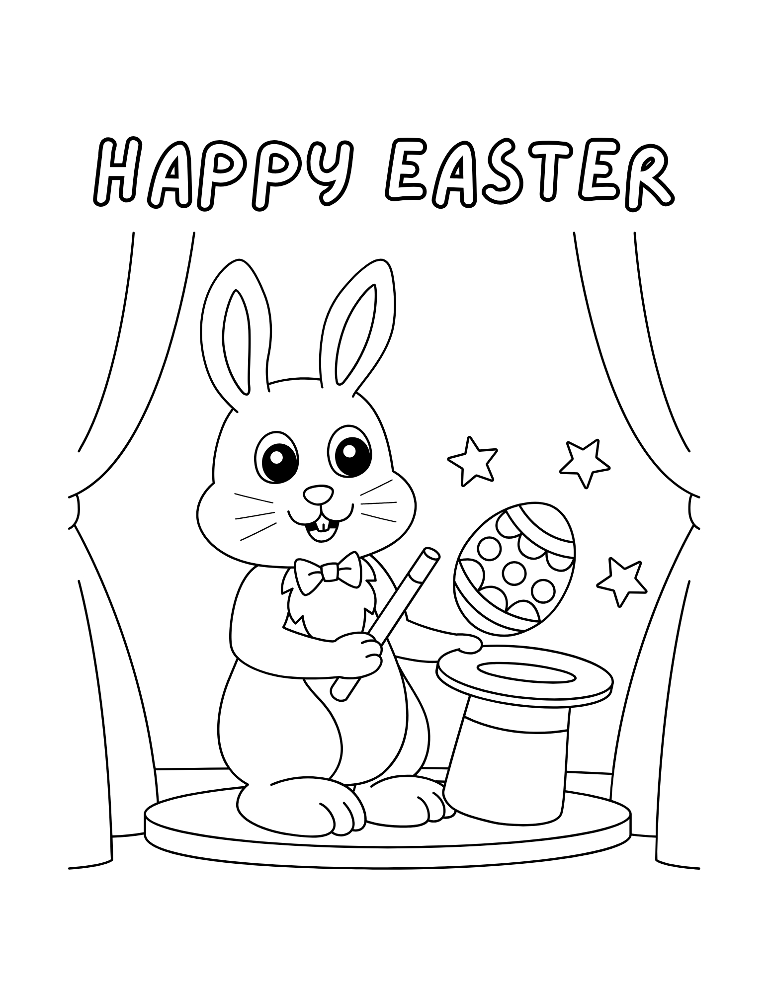 Easter colouring image 2