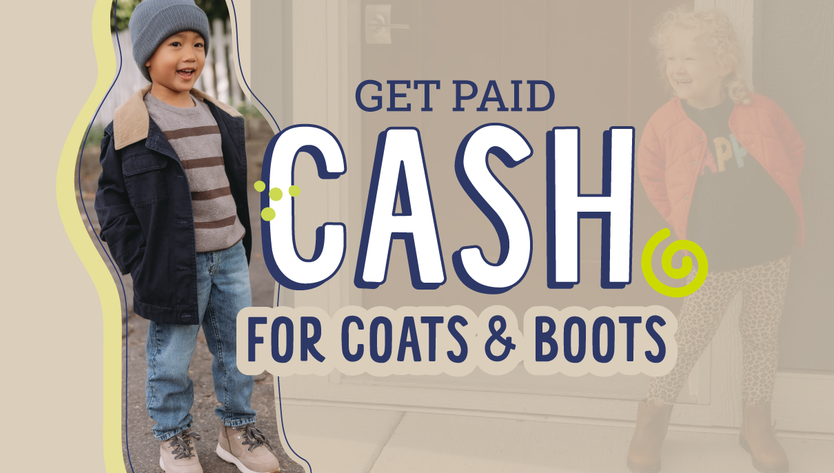 Sell us your kids' like-new coats & boots
