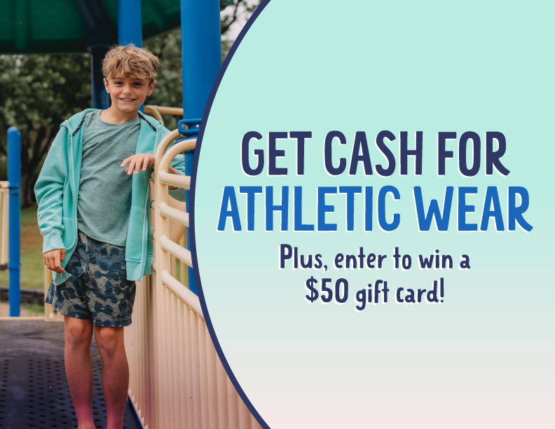 Sell us your kids' like-new athletic wear!