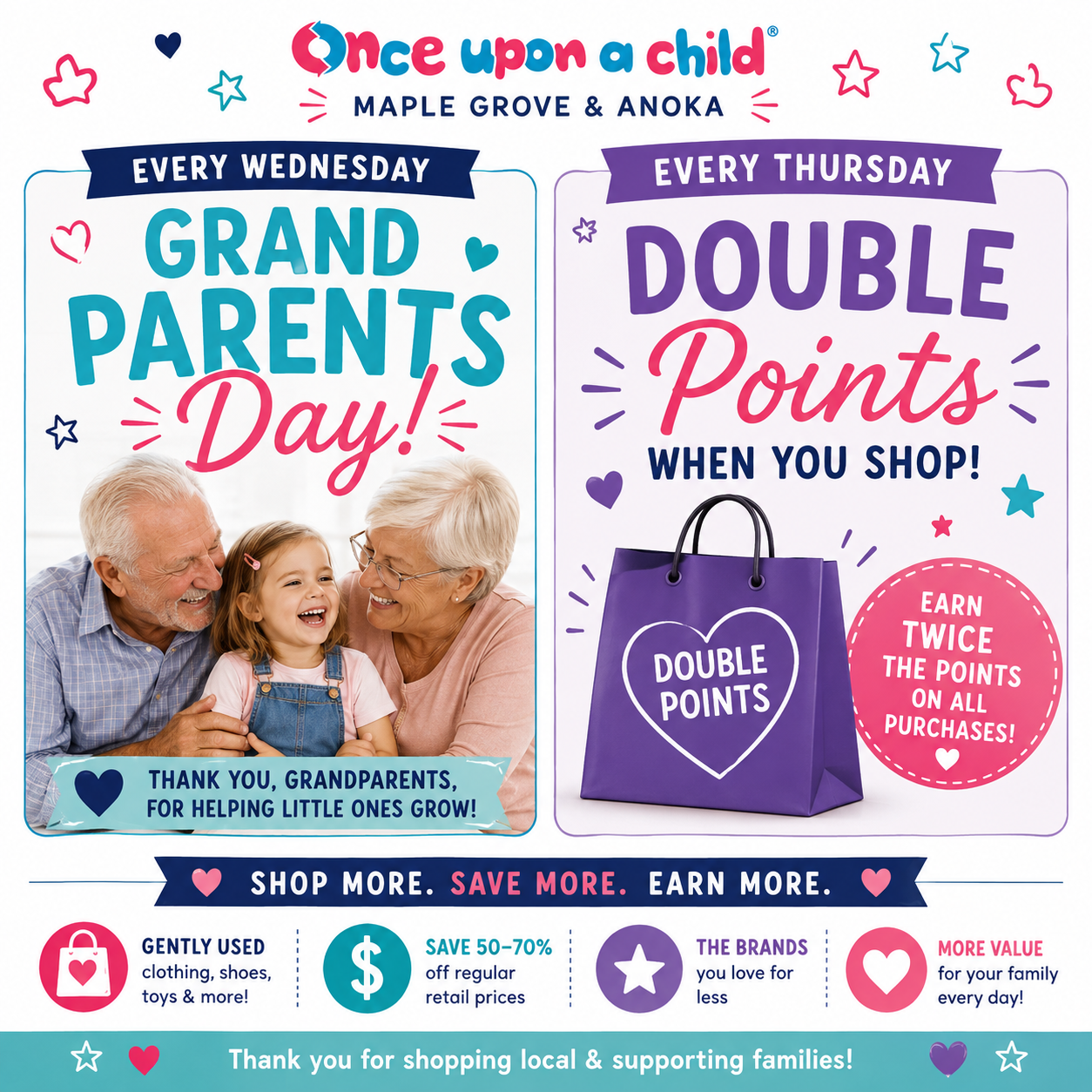 Grand Parents and Double Points Thursdays