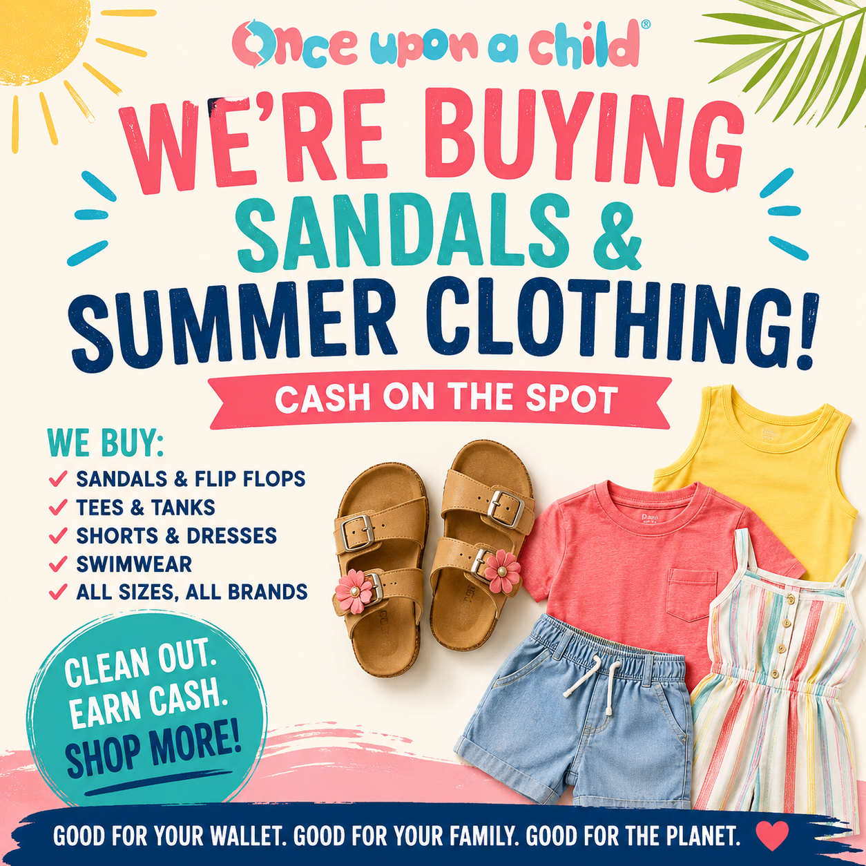 SUMMER SANDALS & CLOTHING WANTED