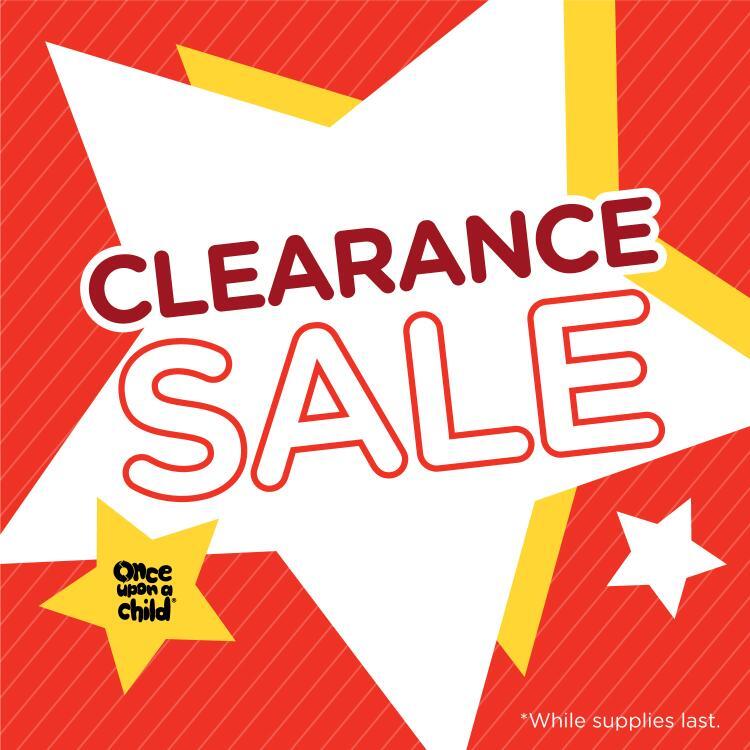 a star graphic with the words "clearance sale"