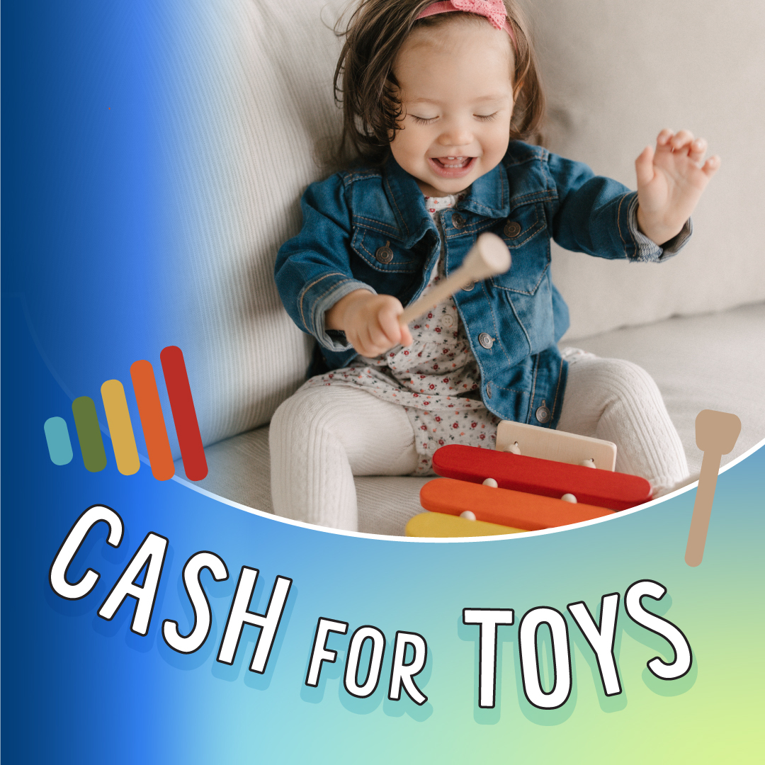 We pay cash for toys