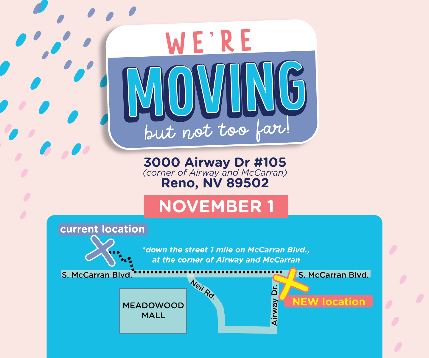 We're moving November 1st!